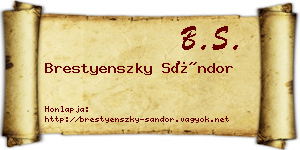 Brestyenszky Sándor névjegykártya
